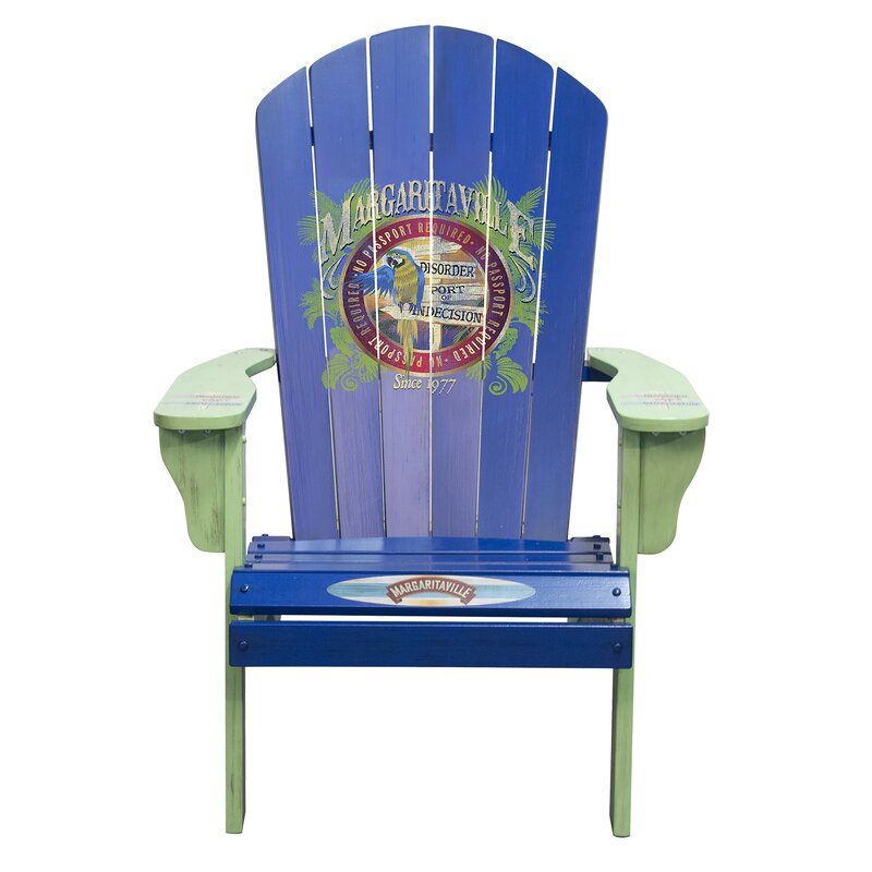 Margaritaville Port of Indecision Wood Adirondack Chair ...